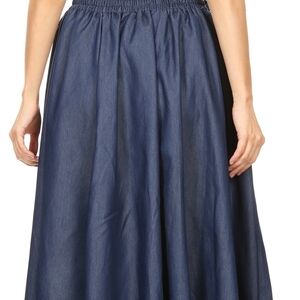Stylish Denim Maxi Skirt